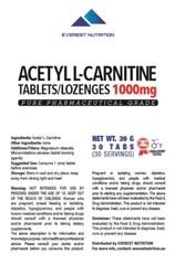 ACETYL L-CARNITINE (ALCAR, ALC) TABLETS 1000mg