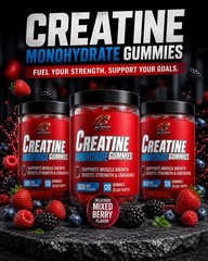 Active Health Labs Creatine Gummies Mixed Berry 5000mg Vegan Non-GMO 360 ct.