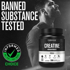Jacked Factory Creatine Monohydrate Powder 200 Servings (Pack of 1), Jf-01