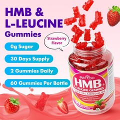 BVIVLOO HMB and L-Leucine Gummies – 3000mg Combined HMB & L-Leucine per Servi…