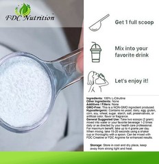 Pure L-CITRULLINE Powder -Increase Performance -NON GMO