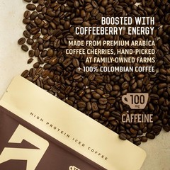 Ascent Iced Coffee High Protein Powder, 20g Protein 100 mg Caffeine 30 Servings