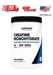Nutricost Creatine Monohydrate Micronized Powder 500G, 5000mg Per Serv (5g) – 10