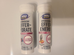 2 x NOW Foods: Effer-Hydrate Mixed Berry + Effer-Energy Tropical Punch 10 ct ea