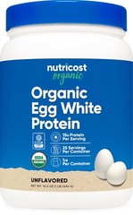 Nutricost Organic Egg White Protein Powder (1LB) 25 Servings. Non-GMO
