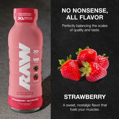 Protein Shake RTD – Strawberry Milkshake – 12 fl oz. (12 Bottles)