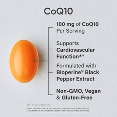 Concentrated Coconut Oil & Bioperine CoQ10 Daily Supplement (120 gels)