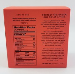 Instant Hydration Premium Electrolyte Drink Mix – Raspberry – 30 Packets