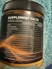 Happyummmm Creatine Monohydrate Gummies Watermelon Pineapple X10 Power 120 Piece