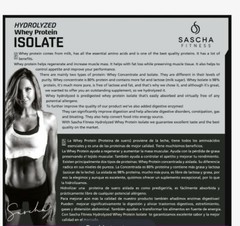 HYDROLYZED WHEY PROTEIN ISOLATE CHOCOLATE by Sascha Fitness
