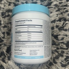 Oath Nutrition Pre-Workout Powder, Coco-Razz Flavor, Gluten, Dairy & Sugar Free
