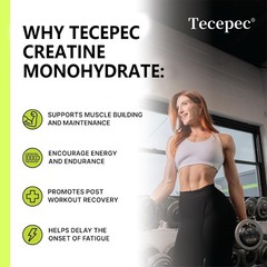 Creatine Monohydrate Powder Pure Promote Muscle Growth 5 Grams Per Serving