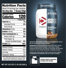DYMATIZE ISO100® Hydrolyzed Protein Powder 100% Whey Protein Isolate 20 Servings