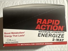 RAPID ACTION ENERGIZE 2-WAY ENERGY/DIET PILLS – 96 CT (24 – 4 CT PACKS) 1 BOX