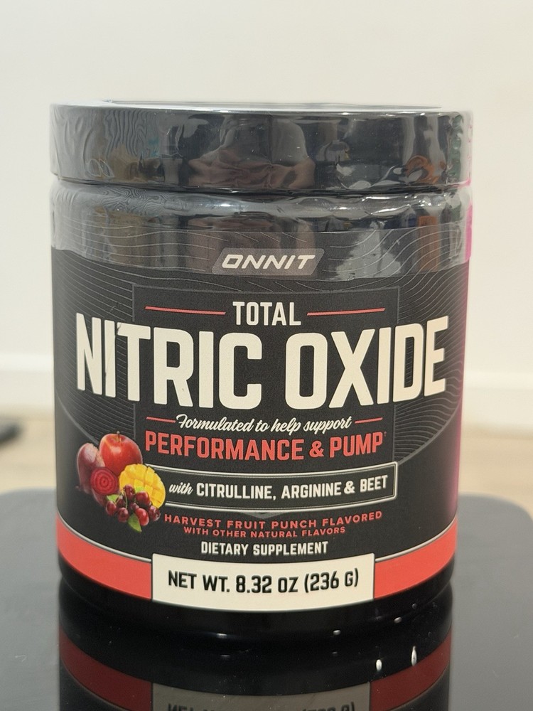 Onnit Total Nitric Oxide Harvest Fruit Punch 8.32 oz Performance Exp 04/2027