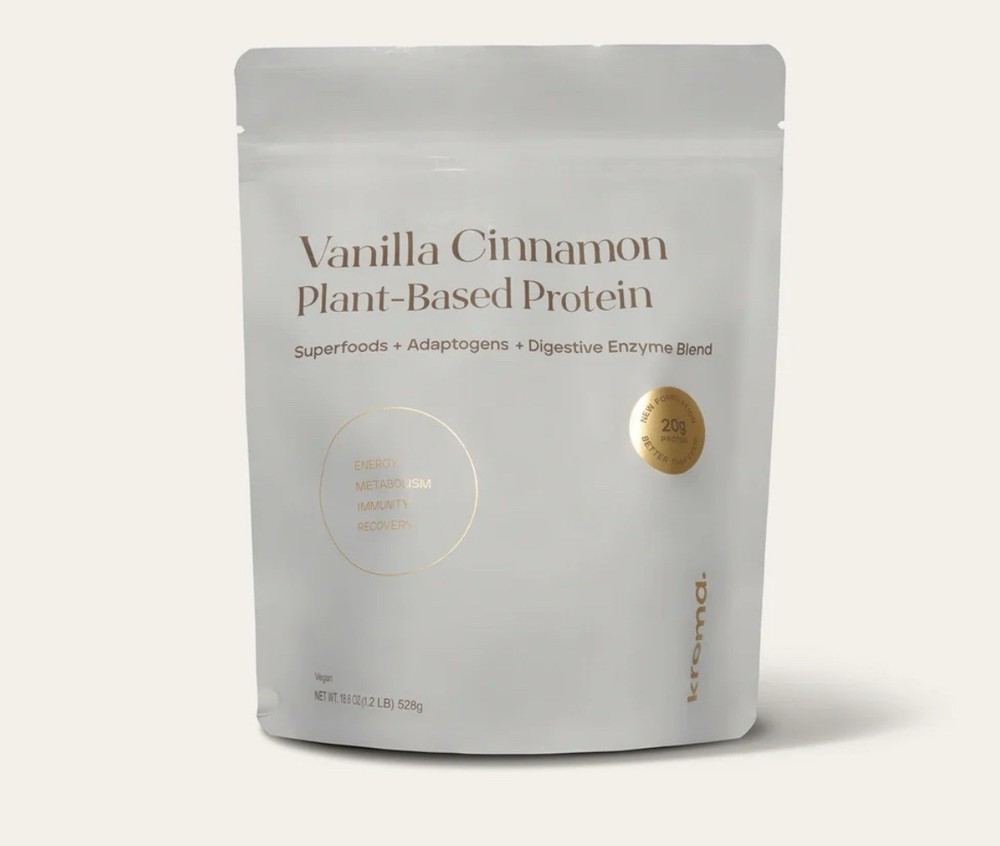 Kroma Vanilla Cinnamon Plant-Based Protein Powder Vegan Gluten-Free 528g