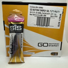 30 Pack Science in Sport Energy Gel SIS Go Isotonic Energy TUTTI FRUTTI BB 08/26