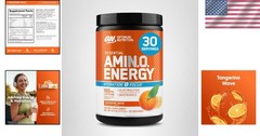 Banned Substance Tested Amino Energy + Electrolytes, 7 Count Tangerine Packs