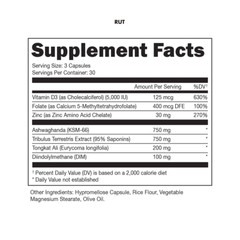 BUCKED UP RUT TESTOSTERONE BOOSTER 90 Capsules 30 Servings Hormone Balance Mood