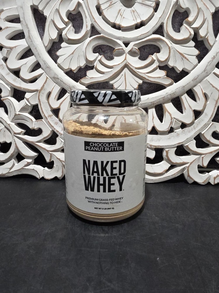 NAKED Whey Protein Powder Chocolate/Peanut Butter. Grass-Fed Organic 24 Servings