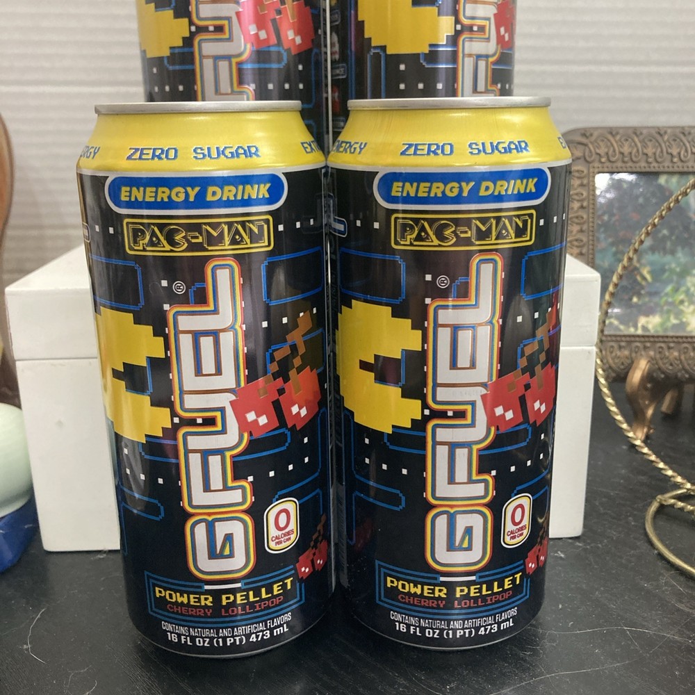 G Fuel PAC- MAN 4 Collector’s Can Power Pellet Cherry Lollipop Energy Drink
