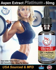 Deer Antler Velvet Extract IGF-1 Platinum 50mg 100% American Antler Velvet!