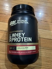 Optimum Nutrition Gold Standard 100% Whey Protein Powder French Vanilla Exp 9/27