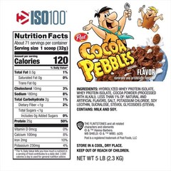 Dymatize Iso-100 5lb Whey Protein Isolate Cocoa Pebbles 71 Servings Clearance