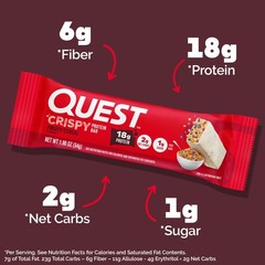 Quest Nutrition Crispy Protein Bar, Fruity Cereal 12 Count (Pack of 1)