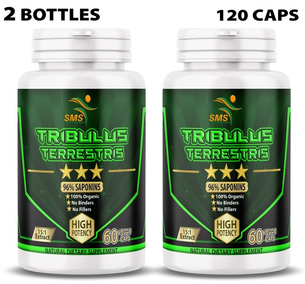 TRIBULUS TERRESTRIS 7500mg 96% SAPONINS BIG MUSCLE BODYBUILDING PILLS 120 CAPS