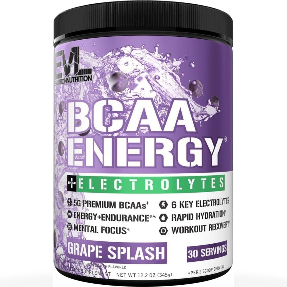 Evlution Nutrition BCAA Energy + Electrolytes – Energy & Endurance – 30 Servings