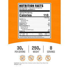 BulkSupplements Egg White Protein Powder Unflavored High Protein 250g (8.8 oz)