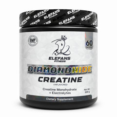 Elefans DiamondHide Creatine Monohydrate Powder 300g 60 Servings Unflavored