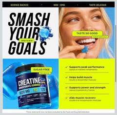 Thinbi Creatine Gummies 9020mg 5-in-1 5G Creatine Monohydrate B12 & L-Taurine