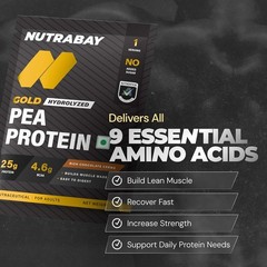 Pea Protein Powder 25g Protein, 4.6g BCAA, 5gFiber | Rich Chocolate, 1 Serving