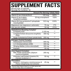 RICH PIANA 5% NUTRITION POST GEAR PCT Support with Turkesterone 240 Capsules