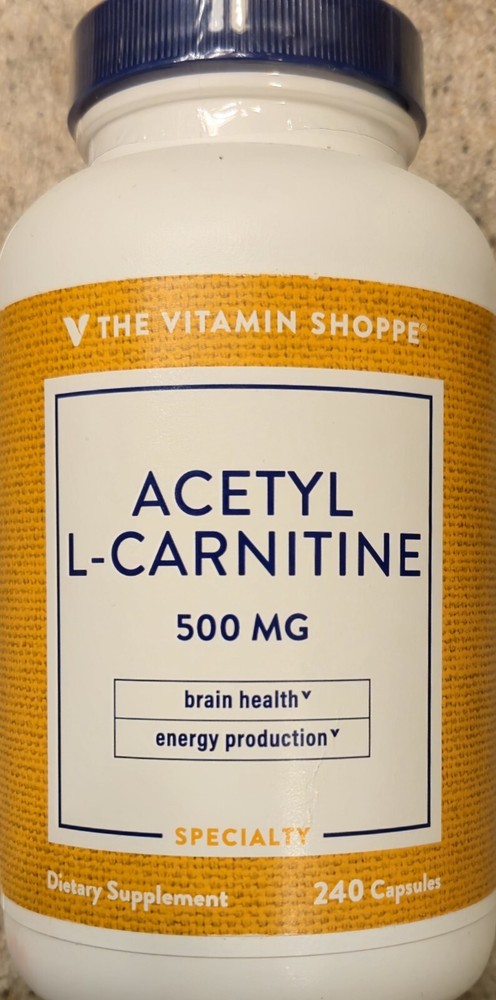 The Vitamin Shoppe ACETYL L-CARNINTINE 240 Capsules ( 240 Servings )BEST BY 5/25