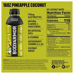 Pineapple Coconut Electrolyte Sports Drink 16 Fl Oz Hydration Beverage