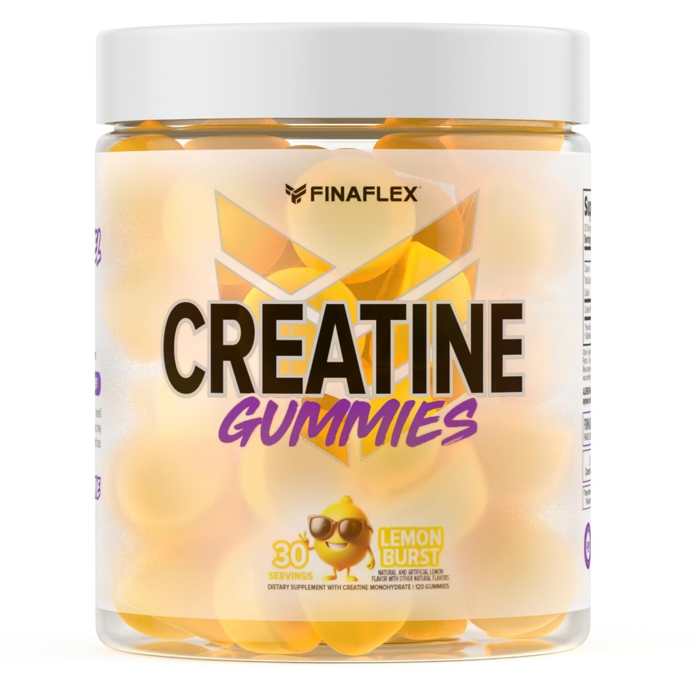 FINAFLEX Creatine Gummies 120 Gummies Lemon Burst Flavor Promotes Muscular…
