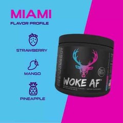 2 jars! Bucked Up Woke AF Miami Pre-Workout Powder Exp 09/2027 2 jars!