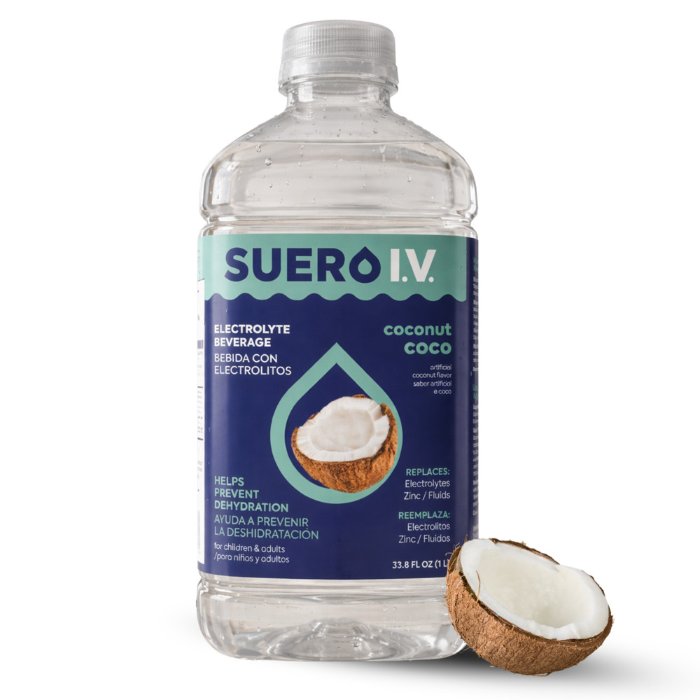 Suero I.V. Electrolyte Drink, Coconut Flavor 33.8 fl oz – Hydrate