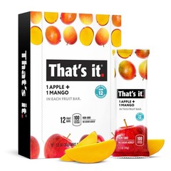 That’s it. Apple + Mango 100% Natural Real Fruit Bar, High Fiber Vegan, (3pk)