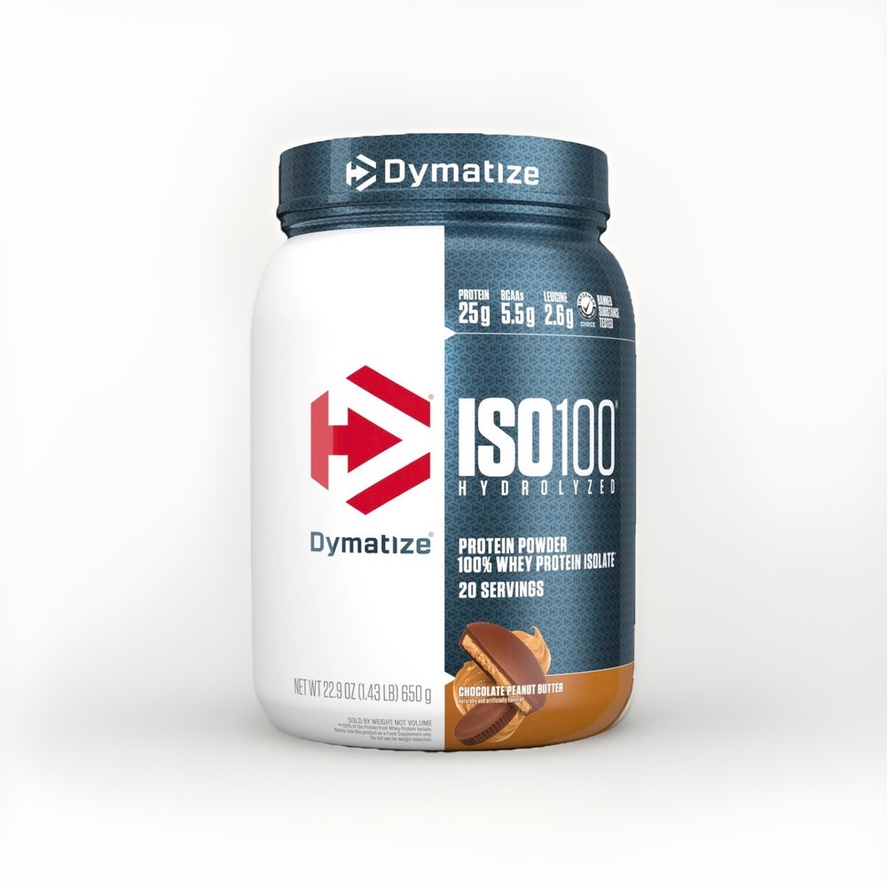 DYMATIZE ISO100® Hydrolyzed Protein Powder 100% Whey Protein Isolate 20 Servings