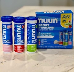 nuun Sport Hydration Electrolyte Tablets 30 Servings 3 Tubes Exp 08/2027
