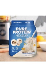 Pure Protein Powder, Whey, High Protein, Low Sugar, 28.oz (1.75 LB) Exp:07/2027