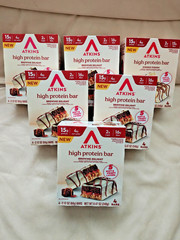 Atkins Brownie Delight Cookie Fusion 15g Protein, 4g Net Carbs Bars 24-Count LOT