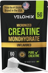 VELOMIX Micronized Creatine Monohydrate 10.6 Ounce (Pack of 1), 60 Servings