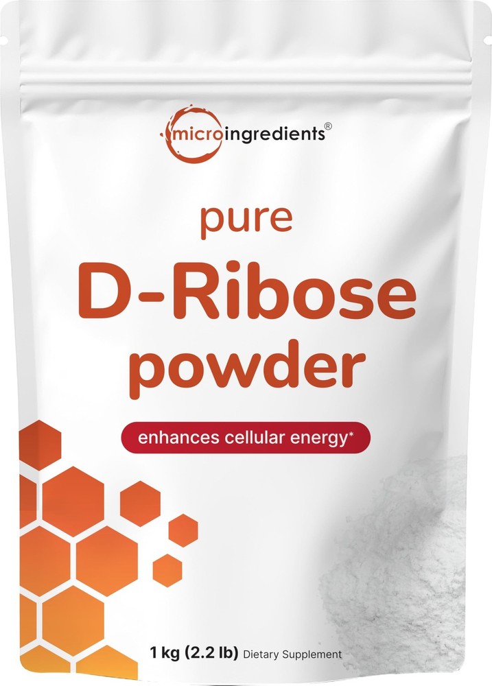 Pure D Ribose Powder, 1 KG (2.2 Pound & 200 Servings) – Hair Support Suppleme…
