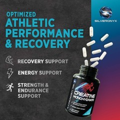 Fast-Absorbing Creatine Monohydrate 3000mg Capsules – Boost Strength & Power