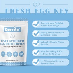 Convenient 8 Oz Freeze-Dried Egg White Powder – Perfect for Protein Boost